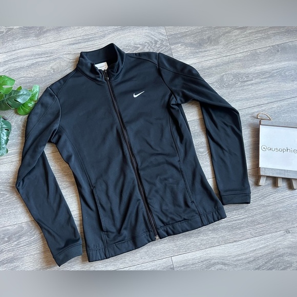 Nike golf Tour Performance Therma-Fit long sleeve Zip Up Jacket in Black Size S - Picture 1 of 9
